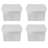 Wham Clip Square Plastic Storage Boxes with Secure Clip Lock Lids Clear/Clear/Clear