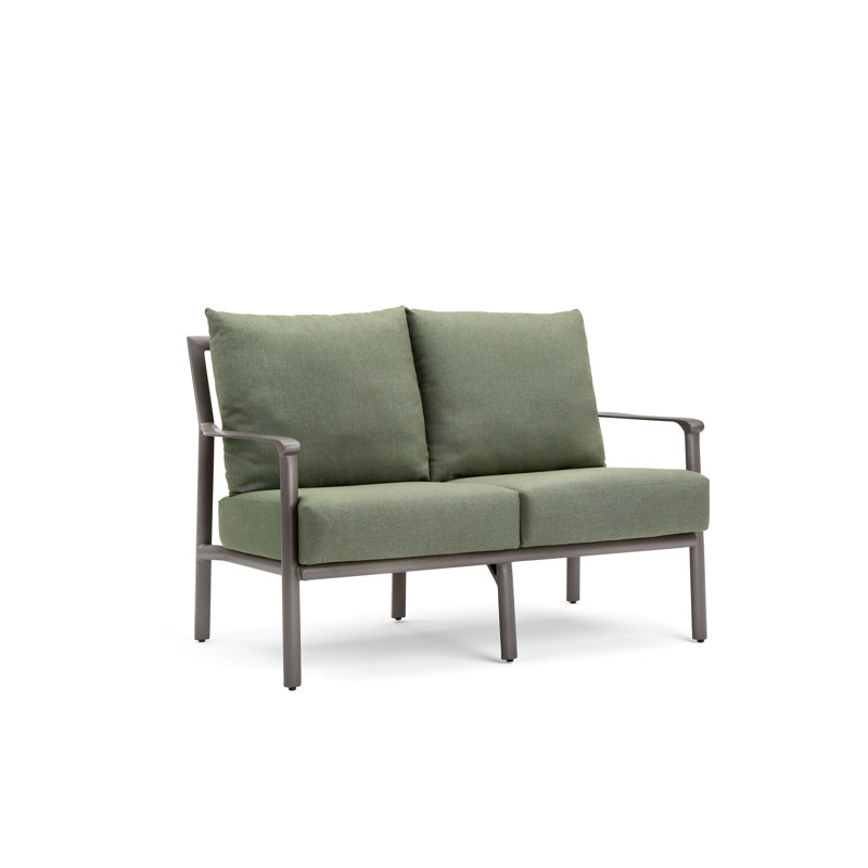 Outdoor 2 - Seat Loveseat, Green, Brown