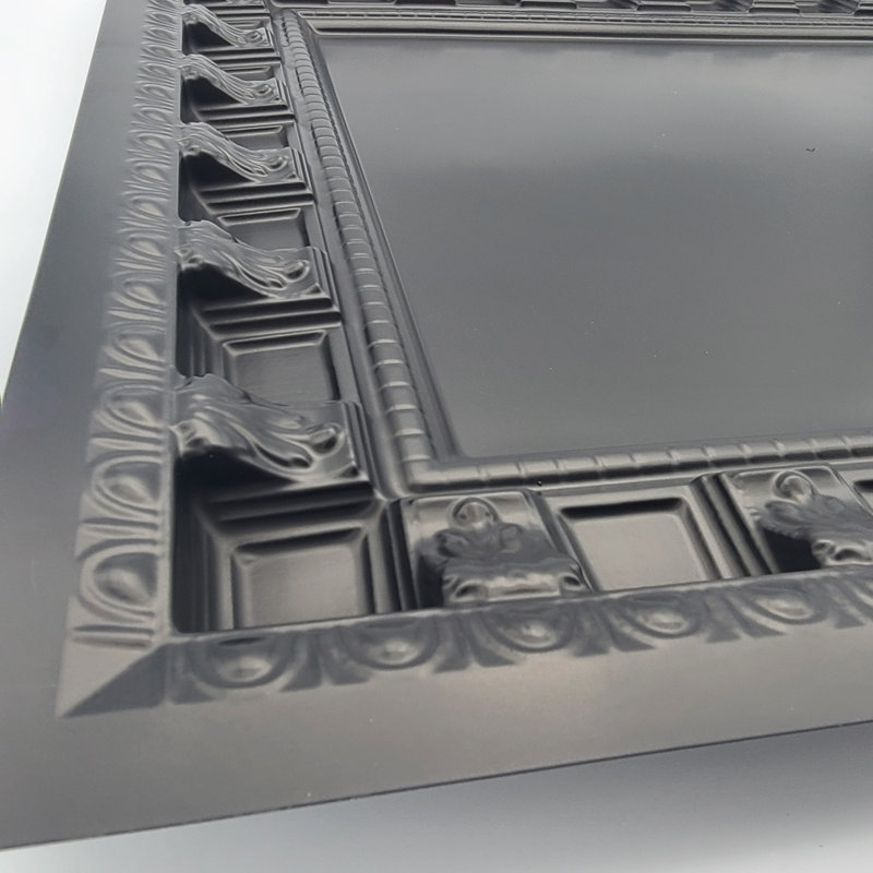 24'' L x 24'' W Coffered PVC Drop-In Ceiling Tile In Black