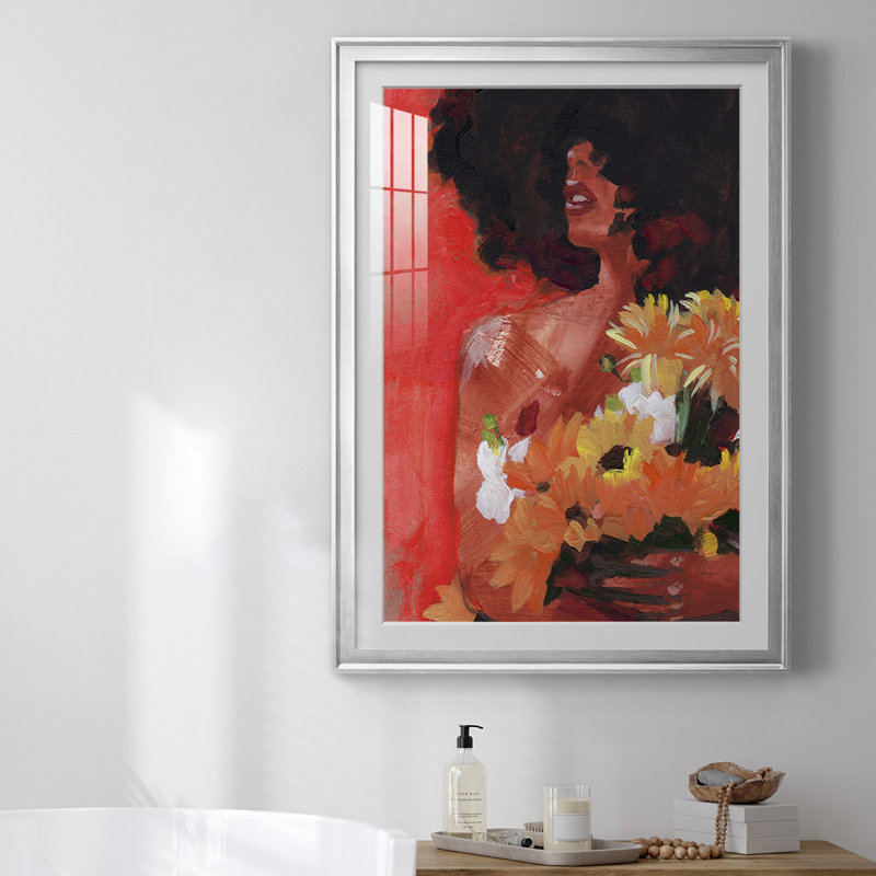«Through The Flowers I», reproduction encadrée de qualité supérieure - prête à être accrochée, H 42,5 po x l 30,5 po