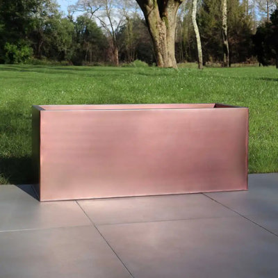 Reny Galvanised Zinc Trough Planter