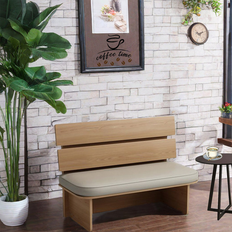 Banc rembourré en similicuir Cafe Bar