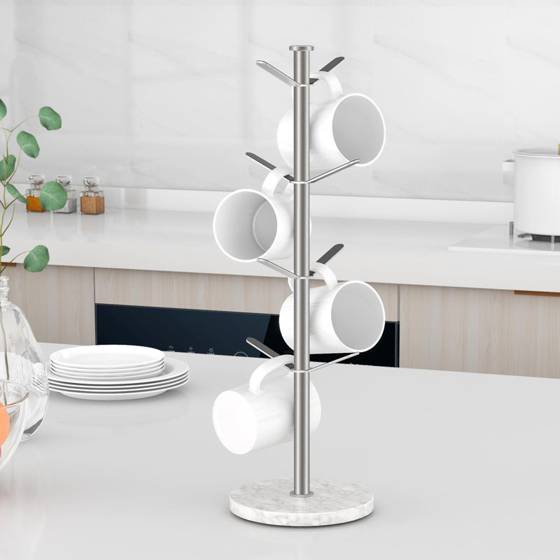 Mug Holder Tree, Brushed Nickel