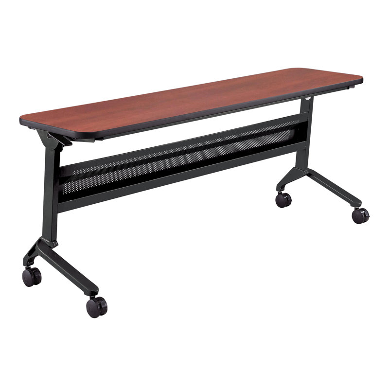 Folkstone Gray 18 x 72 Rectangular Training Table with Black Base