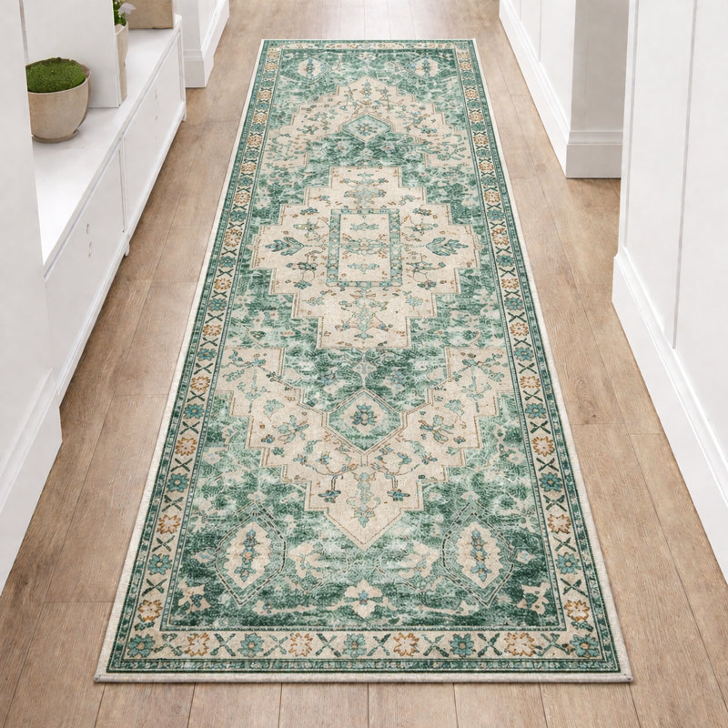 Oriental Machine Tufted Shag Area Rug, Rectangle 60 x 110 cm