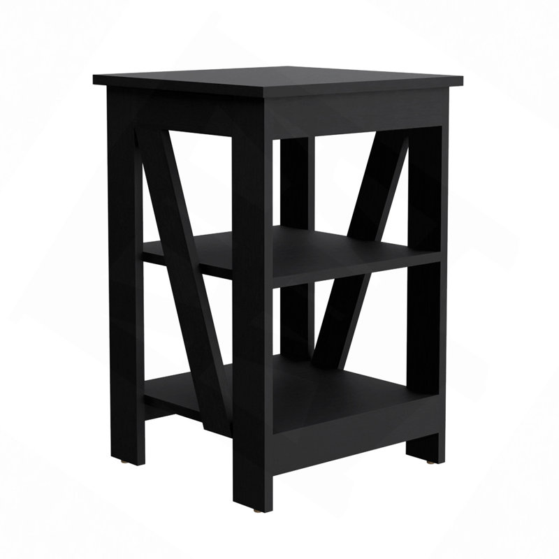 Taylor End Table, Side Table, Nightstand, 3-Tier Storage Shelf, Sofa Table