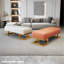 Banc rembourré gris-112214426