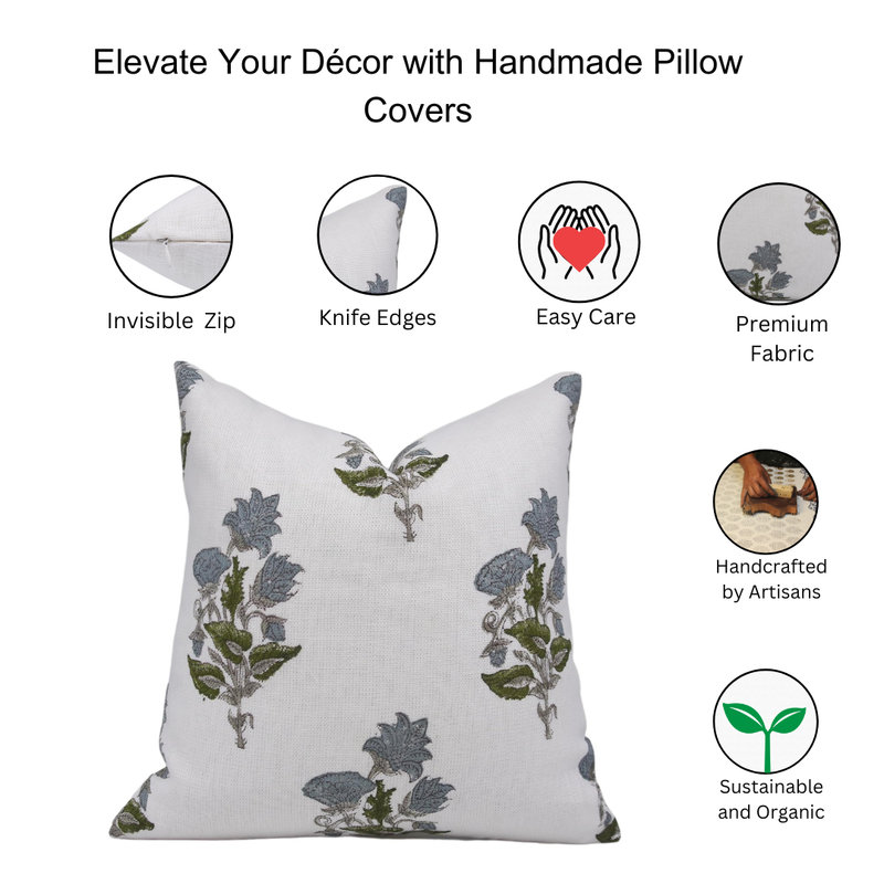 Linen Square Indoor/Outdoor Pillow Cover, 22" x 22"