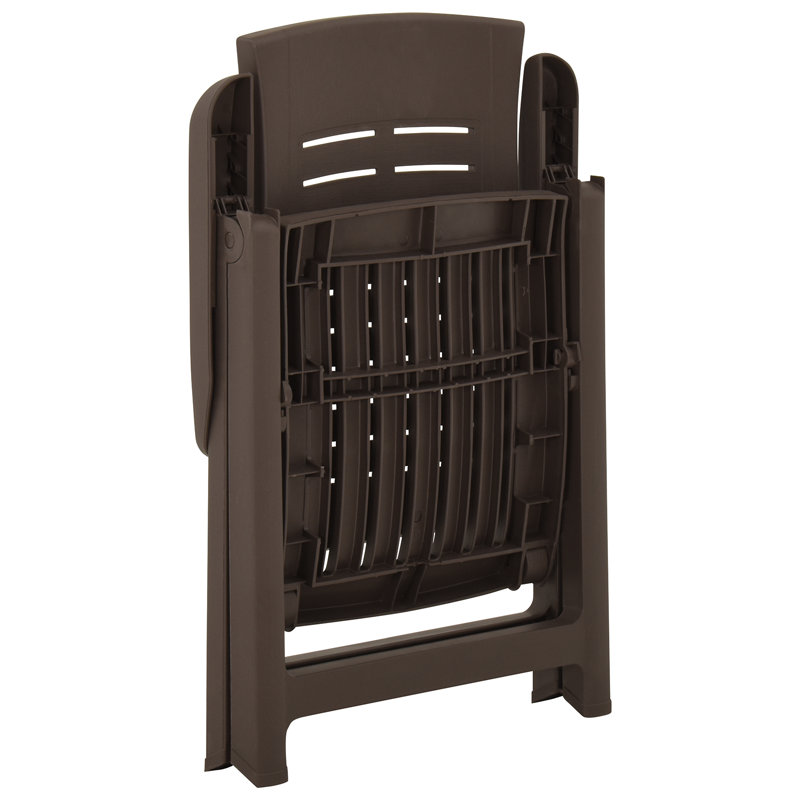 Bercut Foldable Outdoor Patio Dining Armchair, Brown