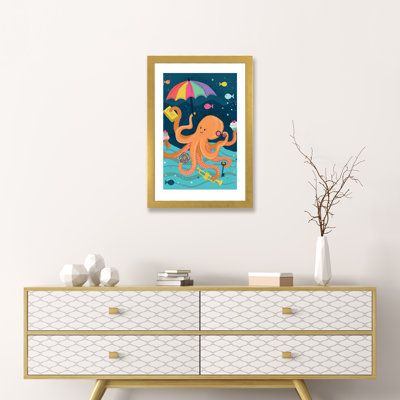 «Coastal Nautical Under the Sea III» par Lisa White boutons - impression d'art graphique