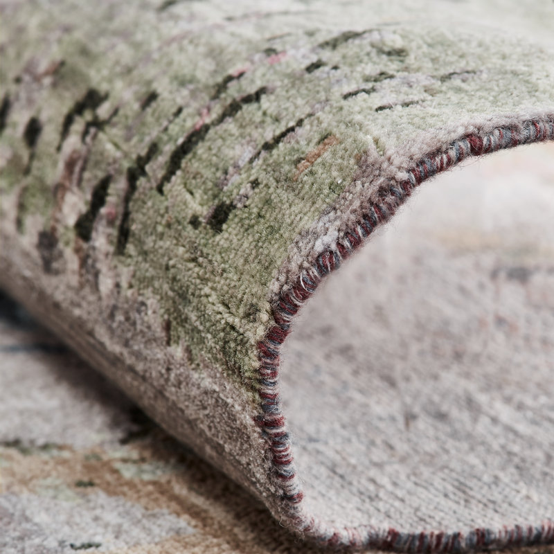 Wool Abstract Area Rug, Runner 2'6" x 10'