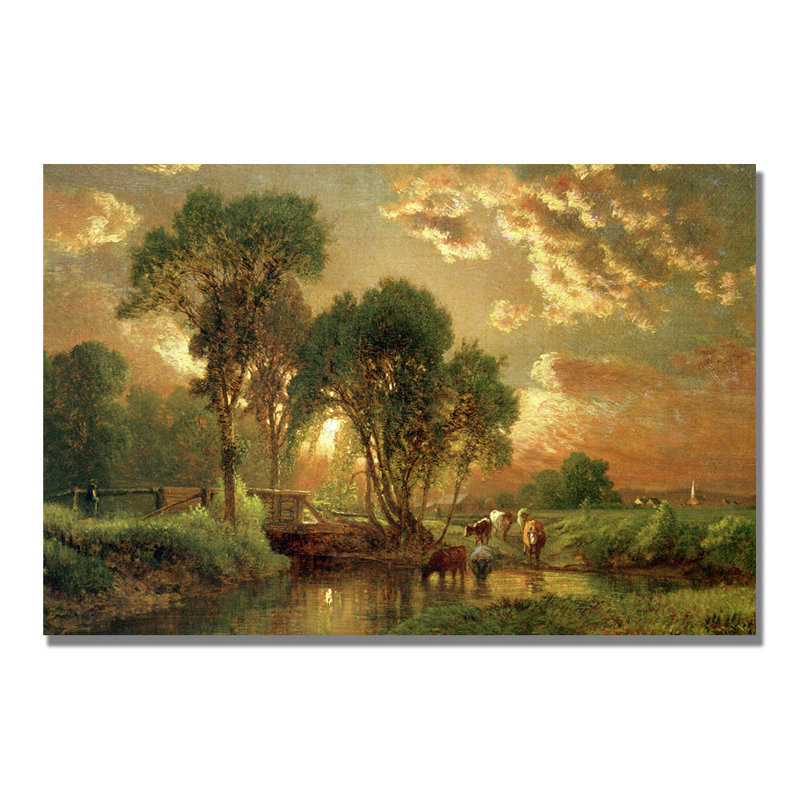 « medfield, massachusetts » par george, reproduction d’art sur toile, H 30 po x l 47 po x P 2 po