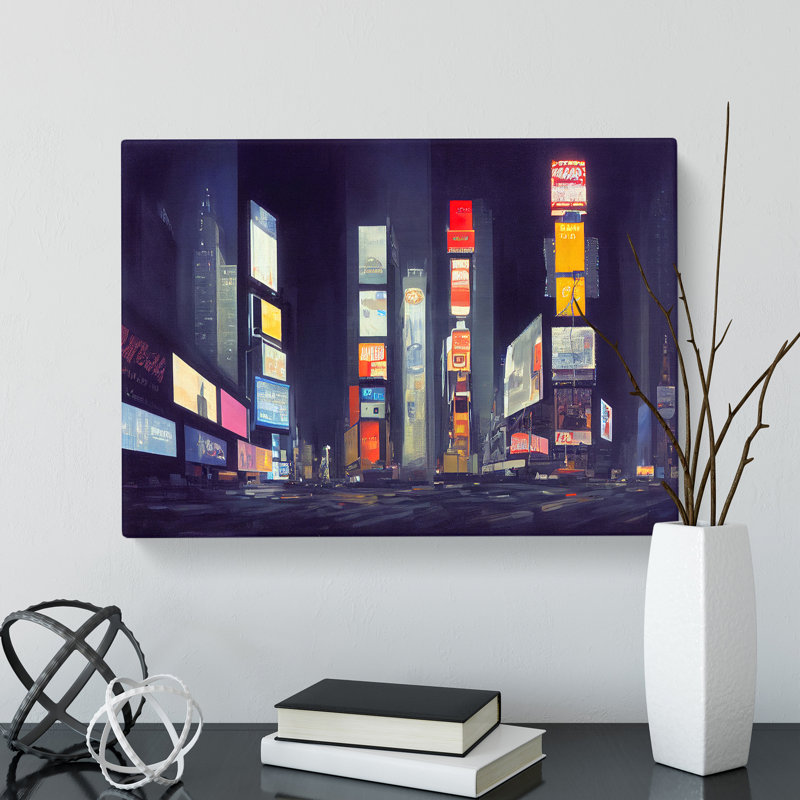 Times Square Art Vol.4 - Wrapped Canvas, 35cm H x 50cm W x 3cm D