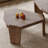 Nesting Octagonal Coffee Table Set with Thick Slab Legs & Walnut Wood Veneer