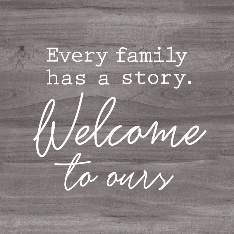 Family Story Welcome - Wrapped Canvas Print, 51cm H x 51cm W x 3.8cm D