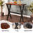 Table & Chairs Set, Space-Saving Furniture For Home Bar Dining Cafe Pub Party, Industrial Metal & Rustic Brown Wood, Heavy Duty, X-Leg Rectangular Table, Swivel Adjustable Bar Stools-1692745147