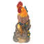 Statue de poulets pontant le perchoir