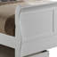 Lit gigogne double LouisPhillipe, blanc-555918510-555918544