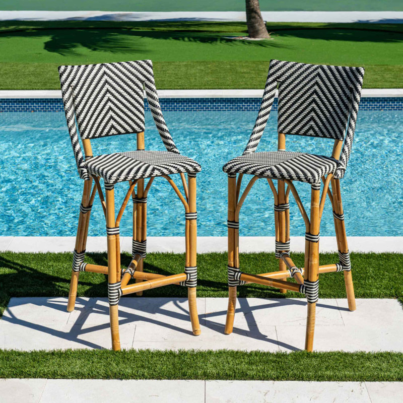 Panama Jack Set 2 Paige Bar Stools, Bar Stool (30” Seat Height)