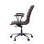 Chaise de bureau en cuir fleuri Zooey