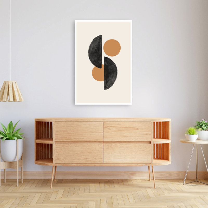 Reproduction d'art géométrique abstrait géométrique contemporain, 48" H x 32" W