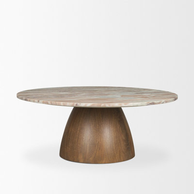 Mellonia 42" Round Genuine Marble Coffee Table