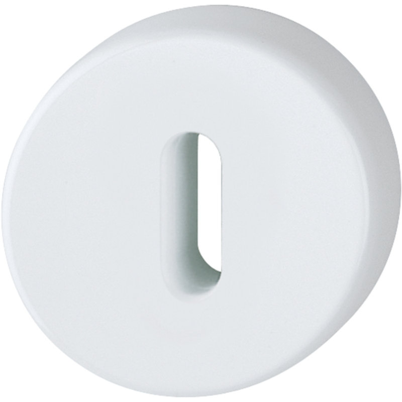 Amaure Brescia Lever Key Escutcheon (Pair), White