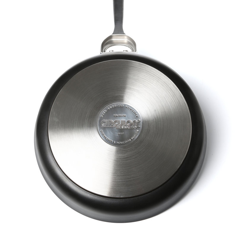 Circulon Symmetry Hard Anodized Nonstick Induction Frying Pans /  Skillet Set, 10 Inch and 12 Inch, Black