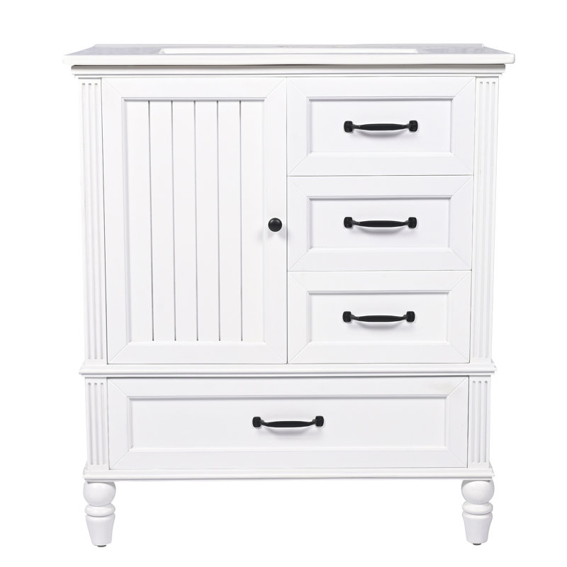 Meuble-lavabo 30 po avec lavabo, Blanc
