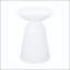 Ensemble de 2 tables d'appoint d'extérieur en fer avec piédestal évasé Serenita - Blanc-129518261