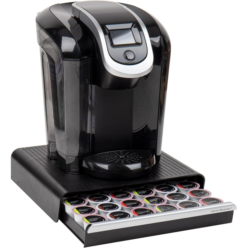 Tiroir à dosette pour 36 dosettes, organisateur de comptoir, base de station café, noir
