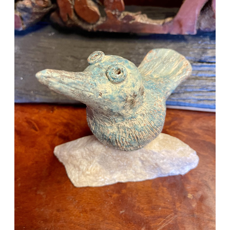 Oiseau sculpté à la main, Gris