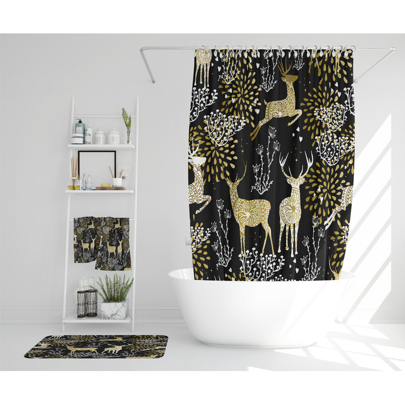 Ludie Polyester Shower Curtain Set