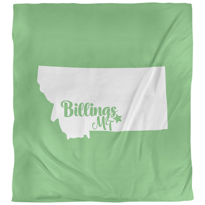 Housse de couette billings montana, Housse de couette pour très grand lit, Vert, Microfibre