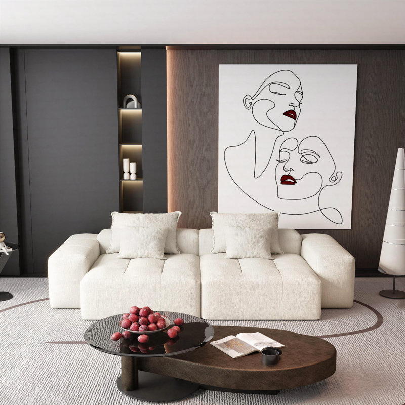 Canapé modulaire surdimensionné Boneless, Beige