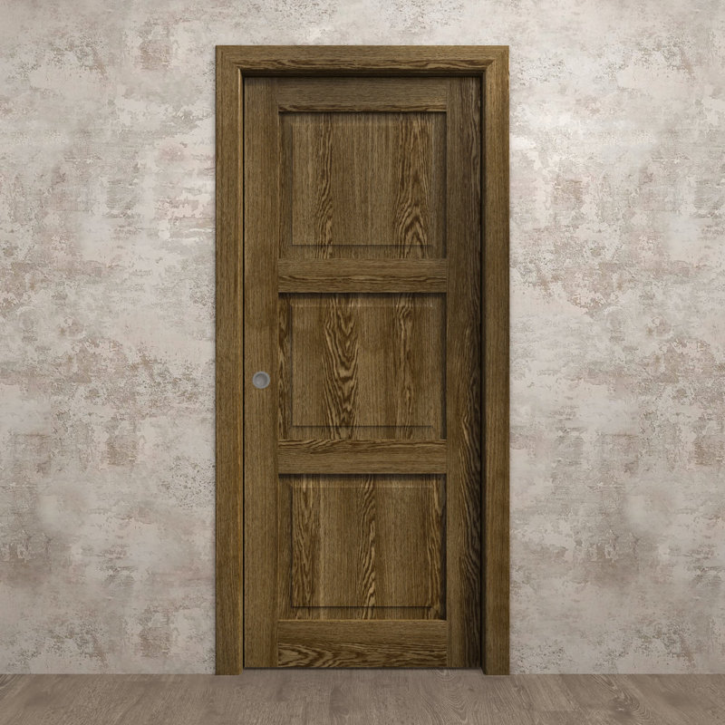 Porte coulissante à poche | Ego 5010 | Ensemble de quincaillerie de rail | Portes intérieures modernes en bois massif pour chambre à coucher