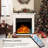 Darhl 26.7" W Electric Fireplace Mantel, Adjustable Realistic 3D Flame-1529485213
