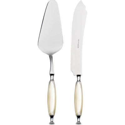 Country 2 Piece Stainless Steel Cake Serving Set