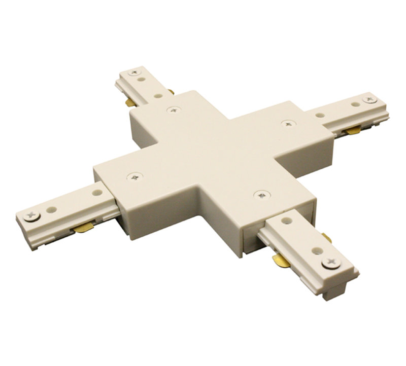 H Système d'éclairage X Connecteur de rail d'alimentation, Blanc