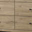 Commode 6 tiroirs avec poignées noires Elara-1229498601