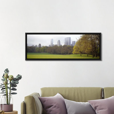 Les arbres panoramiques dans un parc, central park, manhattan, new york city, new york state reproduction de photo sur toile tendue