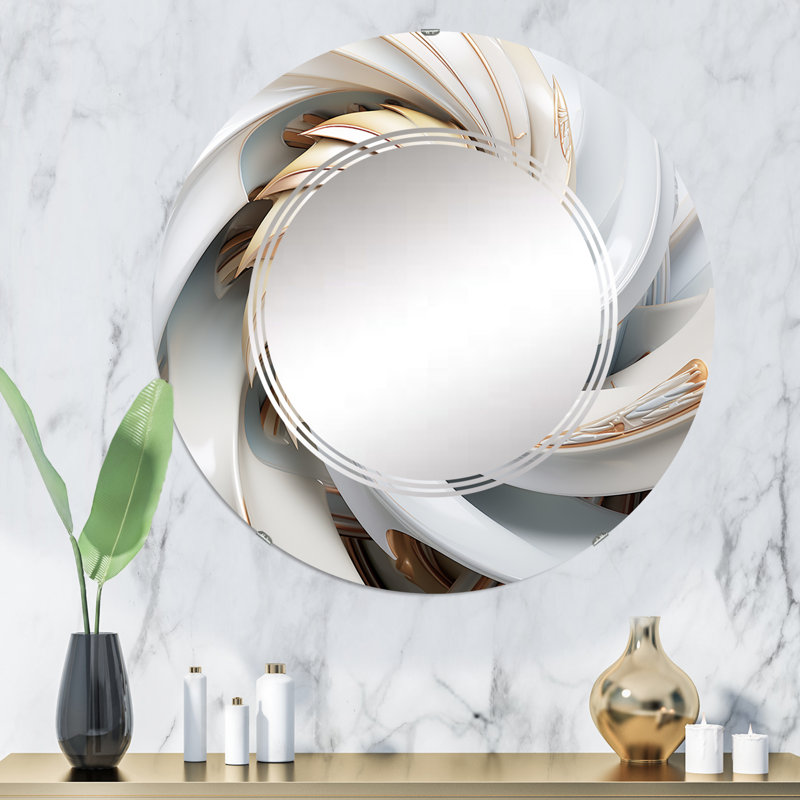 Round Wall Mirror, Modern Decorative Accent Mirror - Isi, 32" x 32"