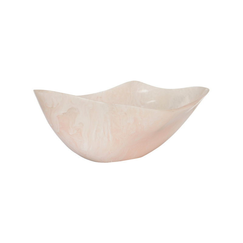 Bucolic Oval Bowl - Black Medium, Pink, 8.75" H x 21" W x 8.75" D