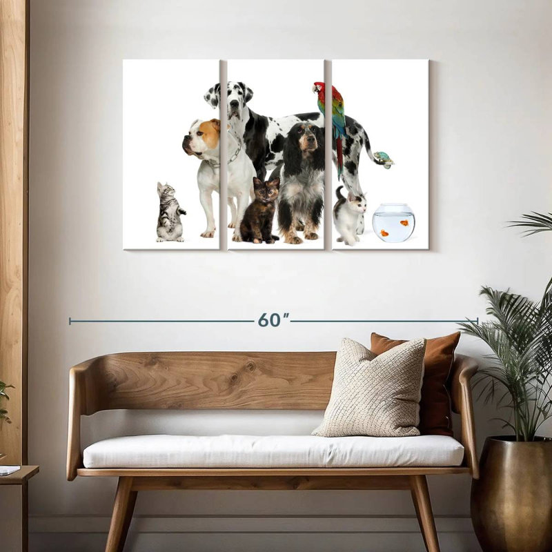 Brampt Group Of House Pets, 28" H x 45" W