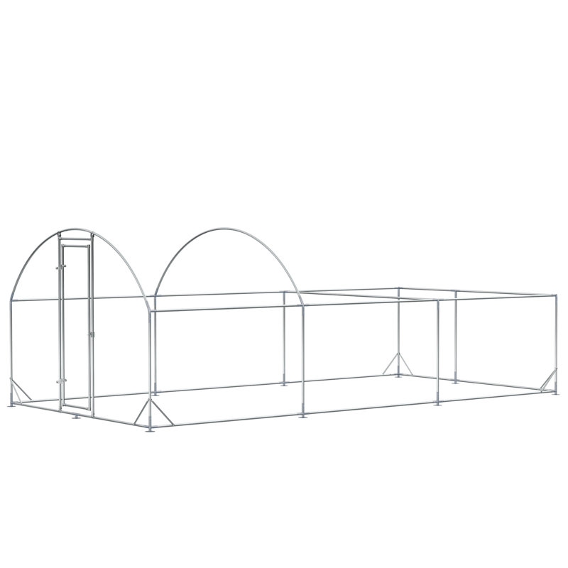 Large Chicken Coop Metal Chicken Run For Chickens With Waterproof And Anti-UV Cover