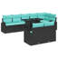 Ensemble de canapé de jardin avec coussin manuel 9 pièces et bleu-1475748990