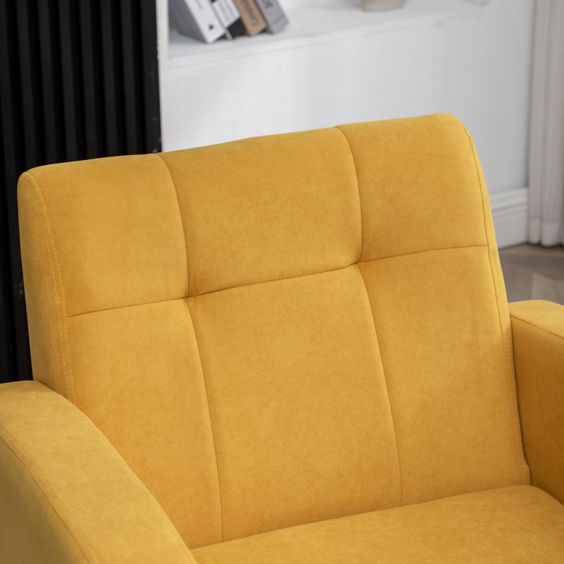 Floriana Upholstered Armchair, Yellow 100 % Polyester