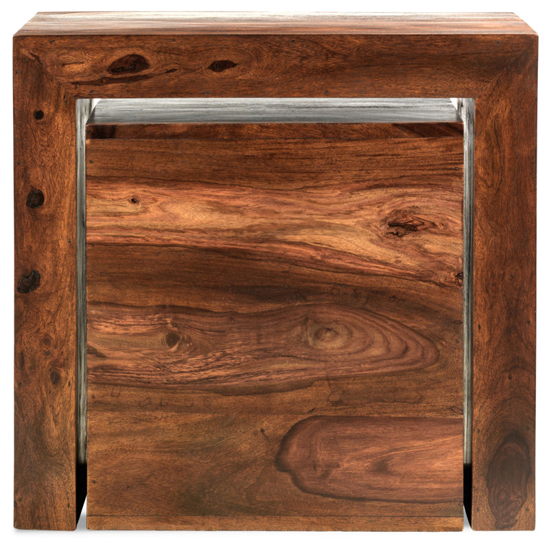 Brenda Solid Wood Block Nesting Tables