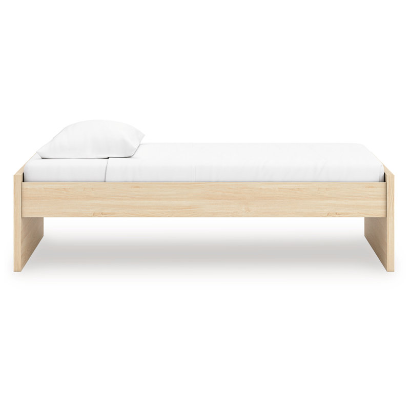 Dunagan Twin Platform Bed, Beige, Twin