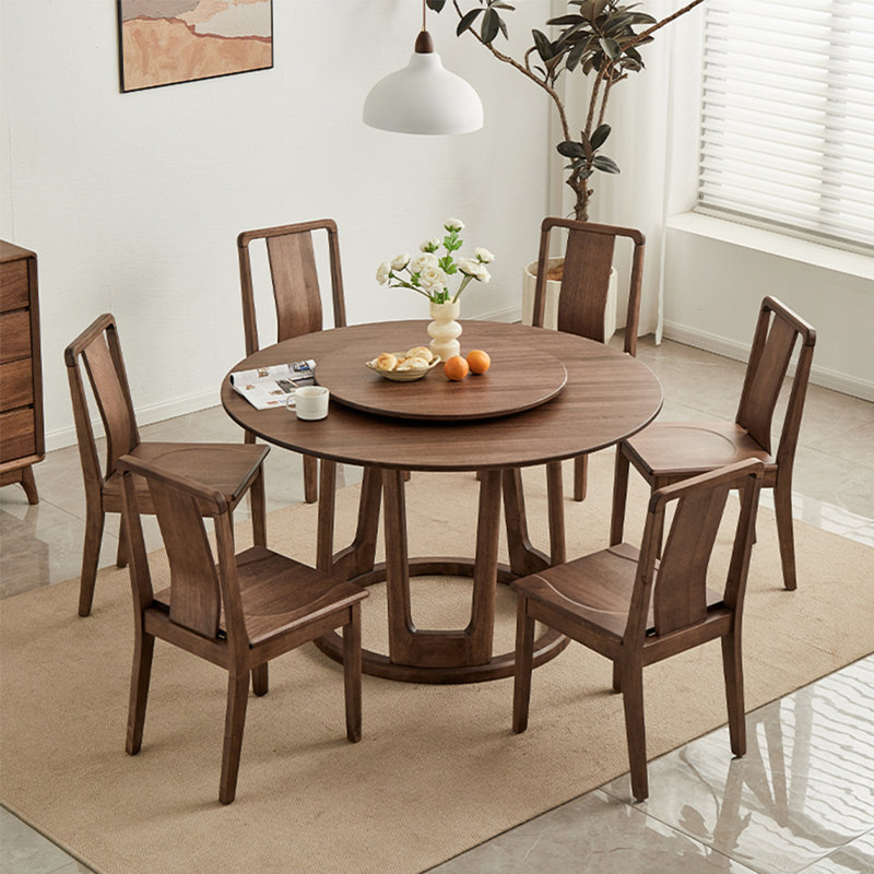Ensemble de table à manger en bois massif de style français, H 29,9 po x L 54,3 po x l 54,3 po